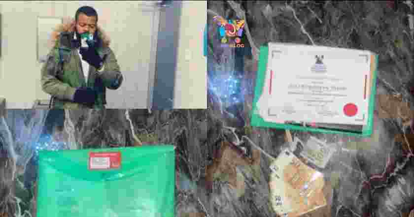 Man celebrates Lady for returning over N1M in foreign currencies and other valuables he forgot at her restaurant