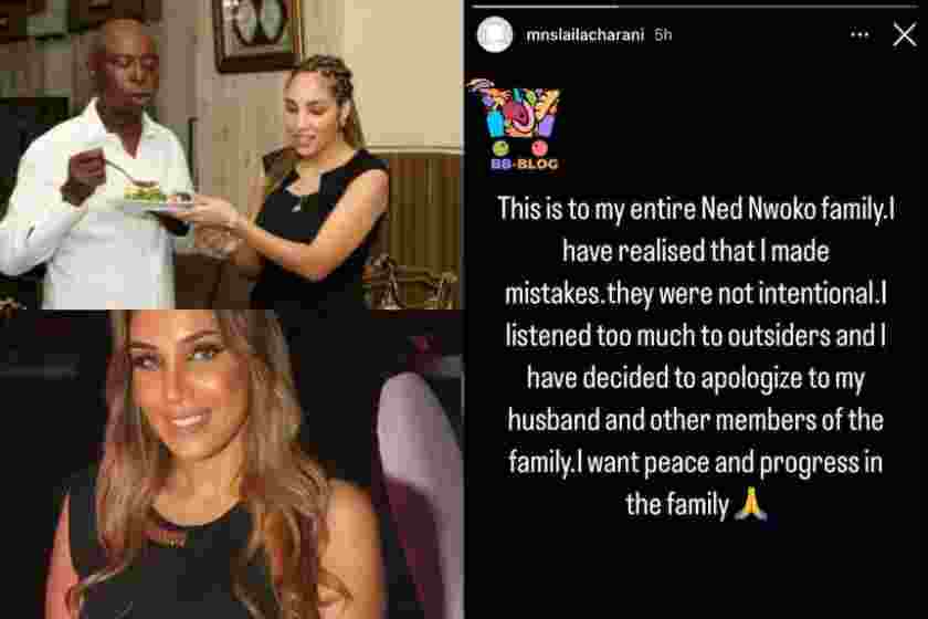 “I listened too much to outsiders” — Ned Nwoko’s estranged wife, Laila, tenders public apology to him