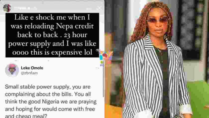 Stable power supply is expensive — Media personality Bolanle says